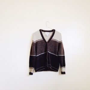 Vintage Brown Buttoned Cardigan
